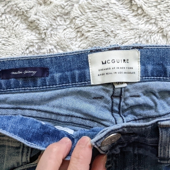 McGuire Denim Newton Skinny Jeans Women's 29 High Rise Distressed Light Wash - Picture 4 of 7